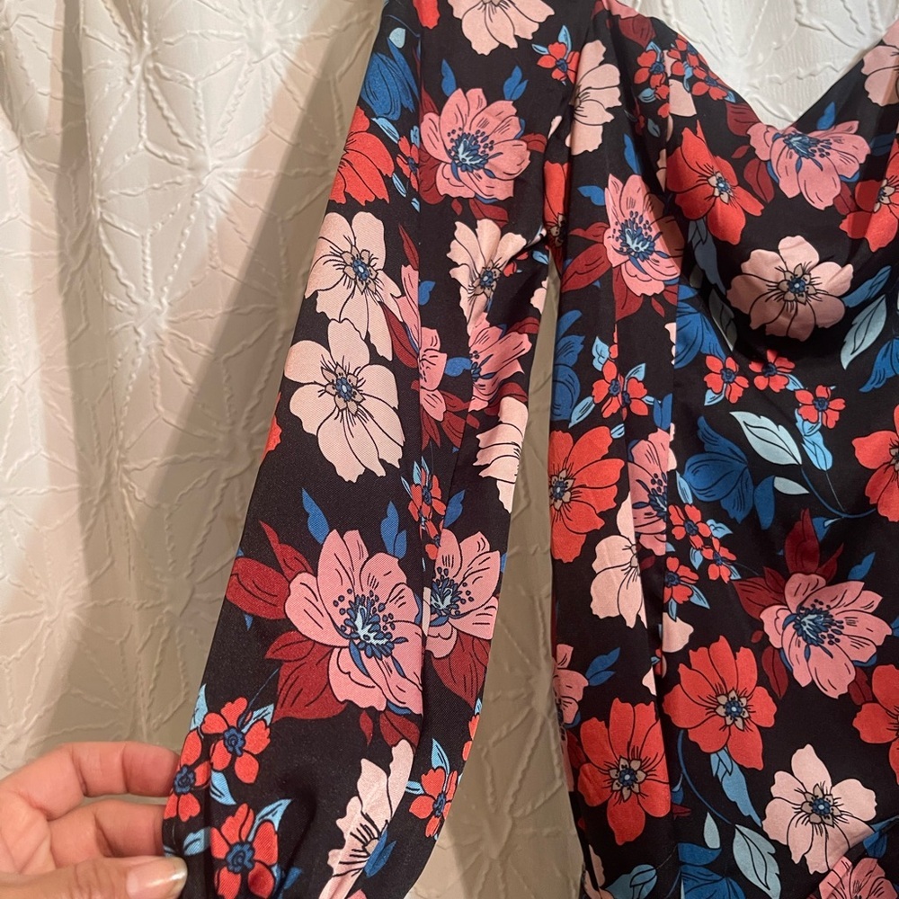 City Studio Black Floral Long Sleeve Dress - Picture 9 of 15
